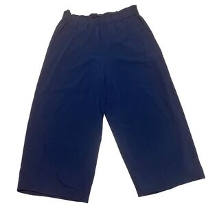 Point Sur J. Crew Women's 14T‎ Navy Blue Nautical Wide Leg Cropped Relaxed Pants